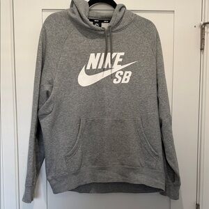 Nike Gray Crewneck Sweatshirt with White SB Logo